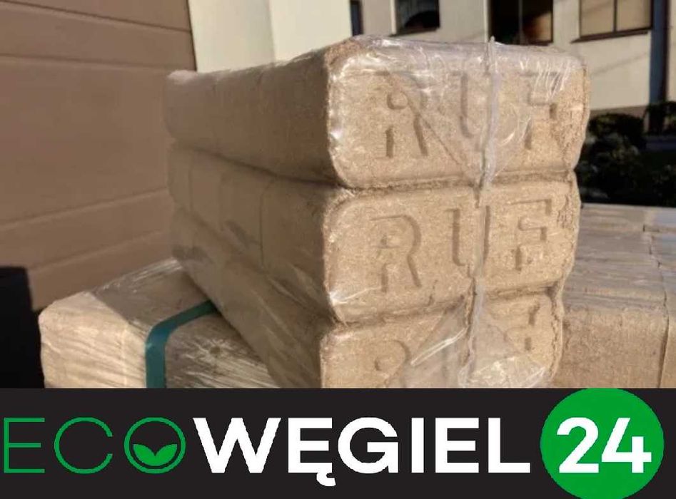 Brykiet RUF drzewny Bukowy SUPER Jakość węgiel,drewno-transport