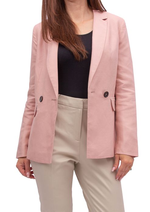 Marynarka Damska Żakiet Damski Lniany Elegancki 42