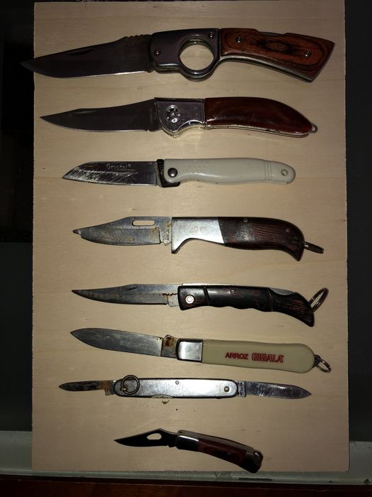 8 canivetes usados