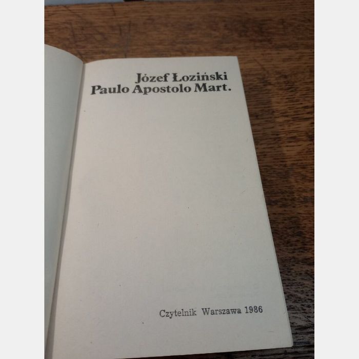 Paulo Apostolo Mart. Józef Łoziński