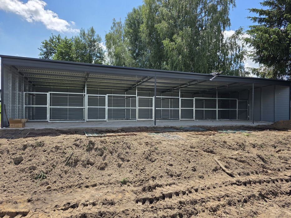 Wiata dla koni boksy stajnia 15x6 m