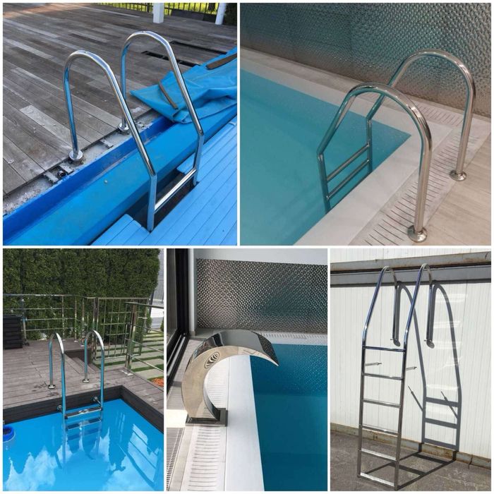 Лестницы в бассейн, поручни, перила с нержавейки, нержавеющей стали