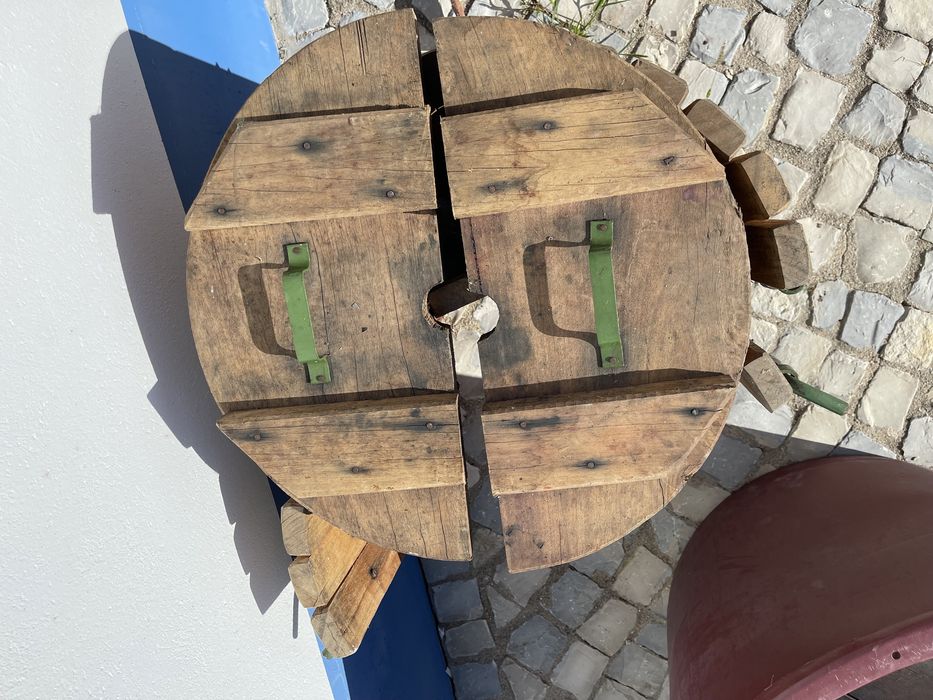 Prensa com fuso para lagar de vinho