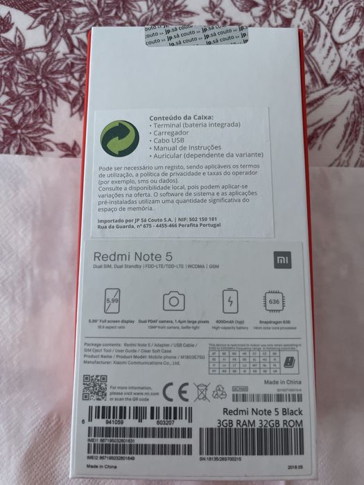 Telemovel Xiaomi Redmi Note5