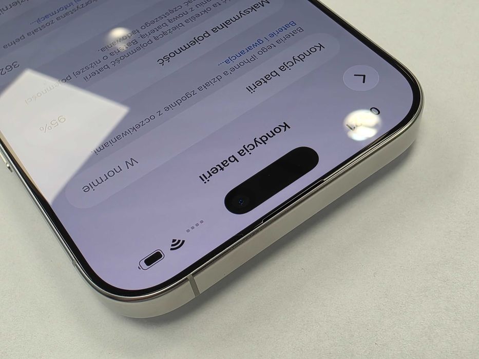 iPhone 16 PRO MAX 512GB Dual SIM (SIM + eSIM)/ White Titanium/ BAT 95%/ Grade A/ + ładowarka/ GW 12 MSC
