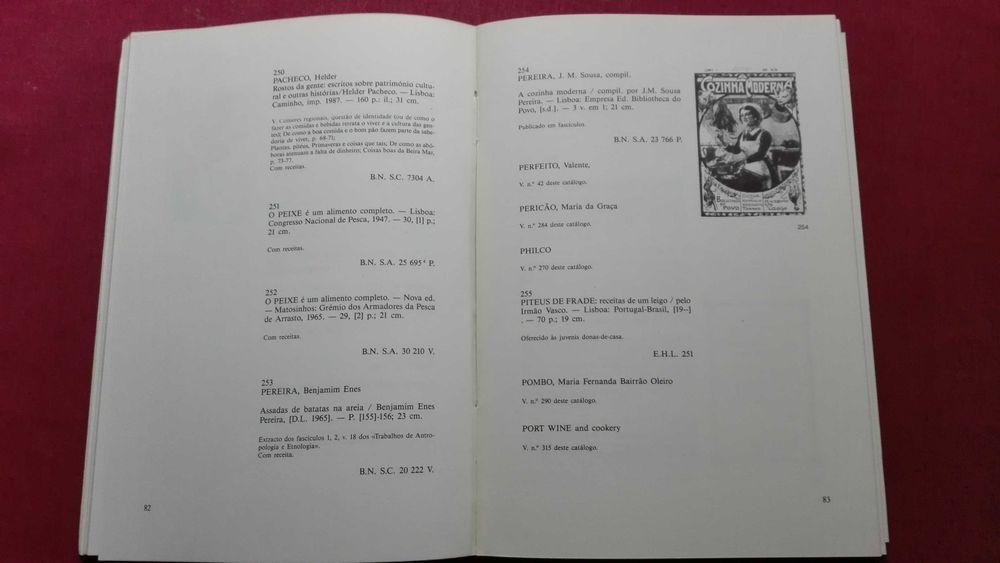 (Catálogo) Livros Portugueses de Cozinha-1989
