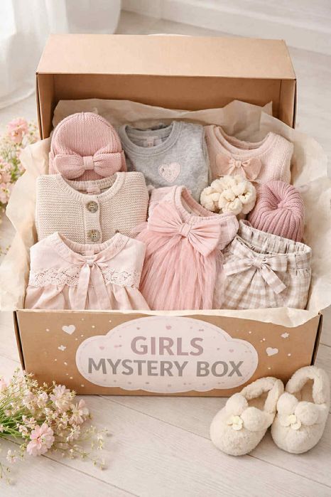 Mystery box paczka ubrań 10 sztuk dla dziewczynki 74 -80