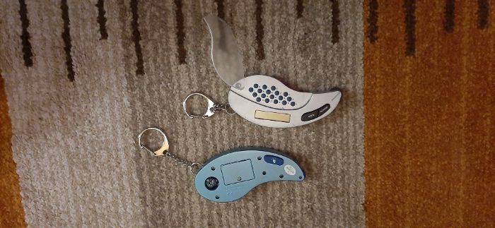 2 porta-chaves com vários acessórios