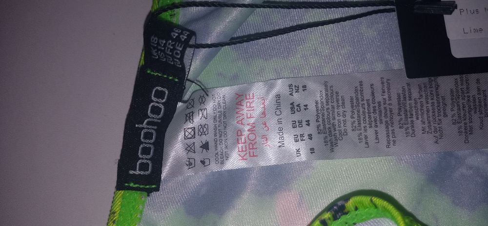 Nowy strój kąpielowy 46 Boohoo neonowy