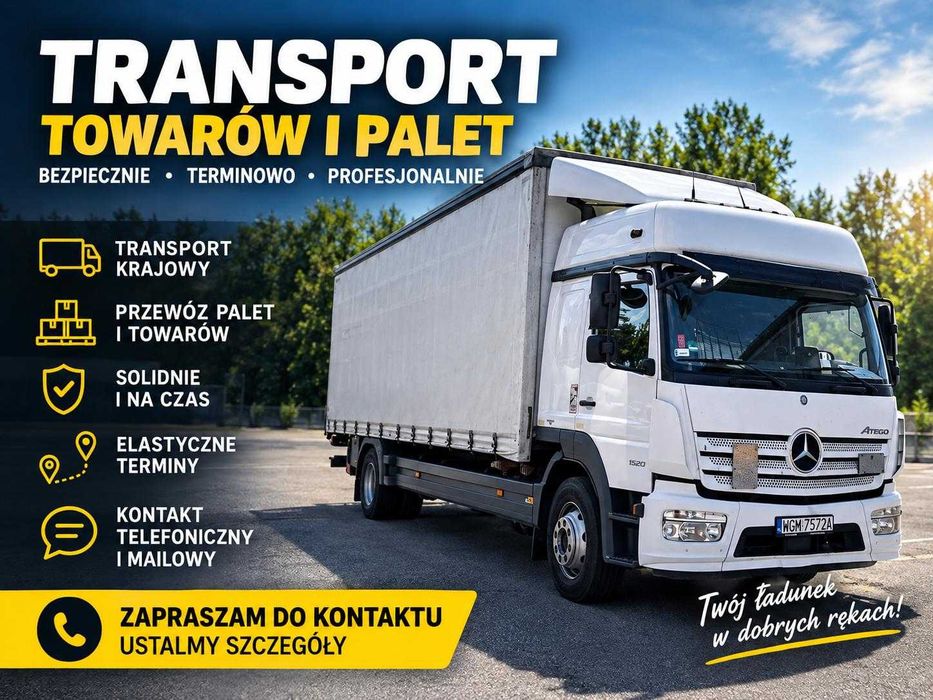 TRANSPORT towarów i palet l Krajowy l Miedzynarodowy l Solówka z windą l Chlodnie