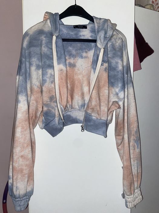 bluza bershka tie dye crop