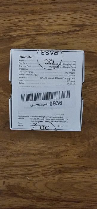 Słuchawki Bezprzewodowe Drsaec I52 Bluetooth 5.3 Powerbank LED (Nowe/Stan Bdb)