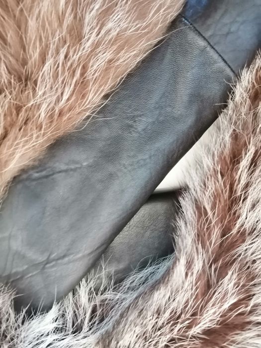 Kurtka skóra naturalna lis jenot Italy Santucci, tenax *zara