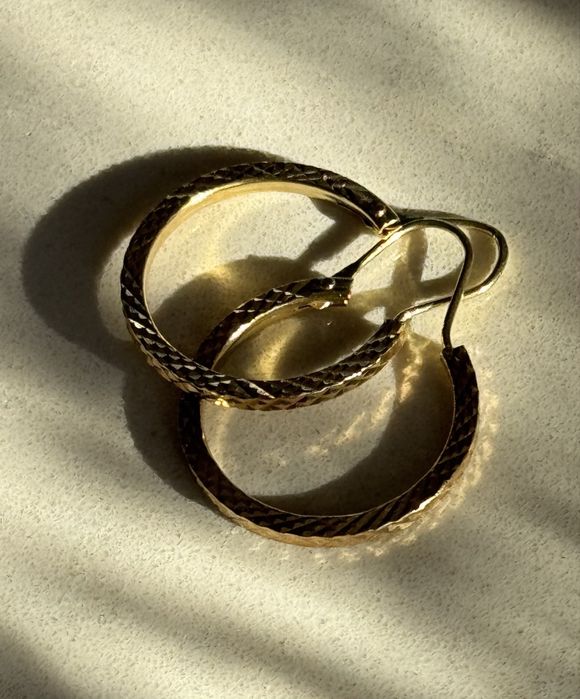 Kolczyki okrągłe złote 14k 2.1 gram