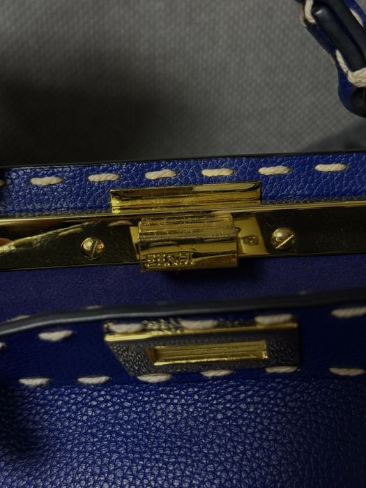 Сумка шкіряна Fendi синня