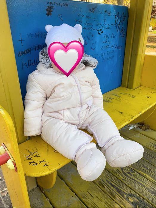 Комбінезон зимовий для дівчинки 6-9 місяців