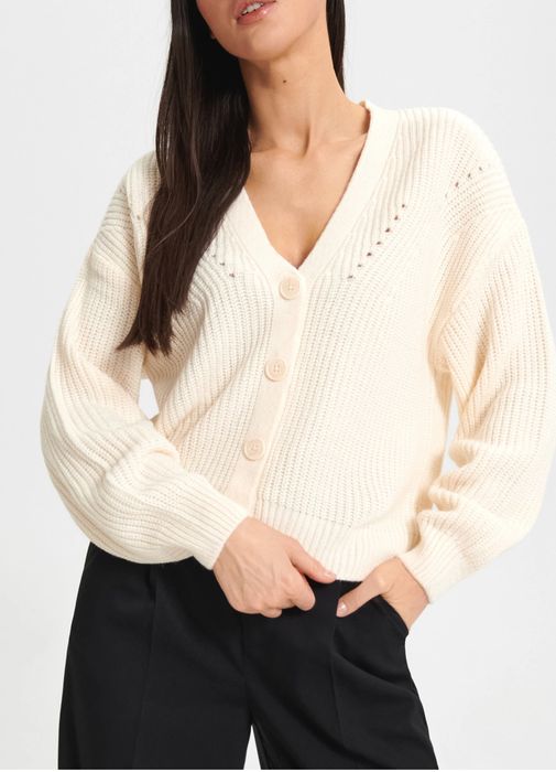 Nowy sweter rozpinany kardigan #kremowy