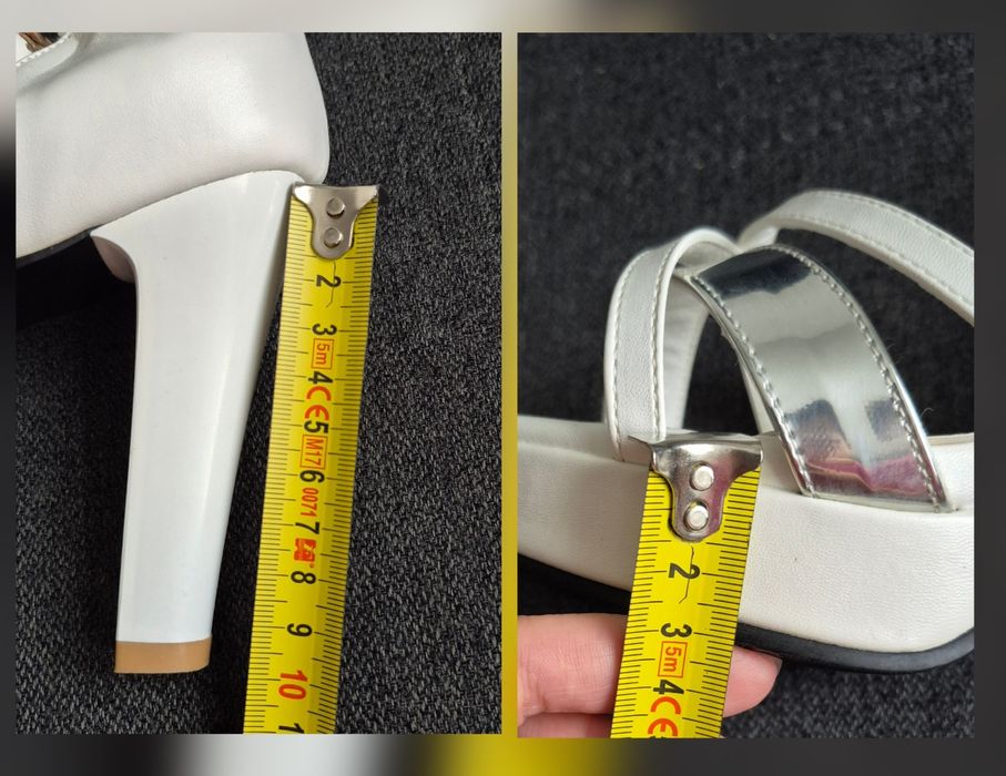 Buty na obcasie białe