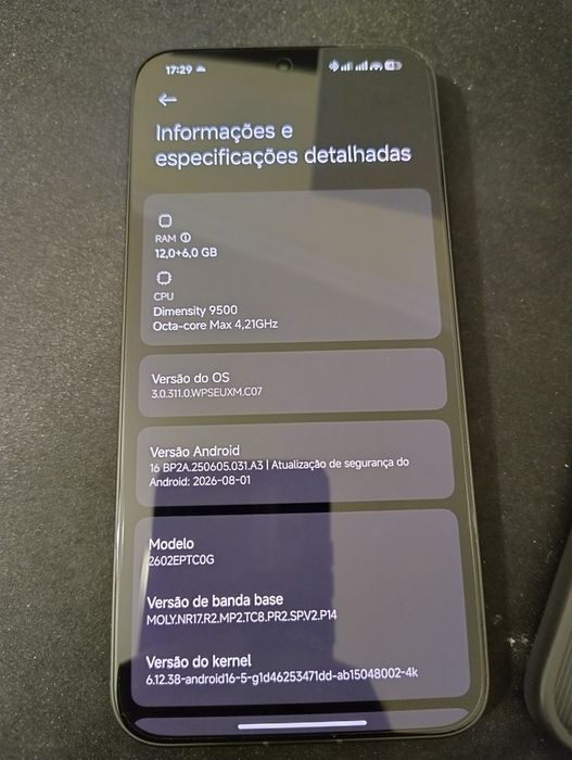 Smartphone Xiaomi 17T Pro 6.83" 12GB/512GB Dual SIM Black | 1 mês uso | com garantia pcdiga