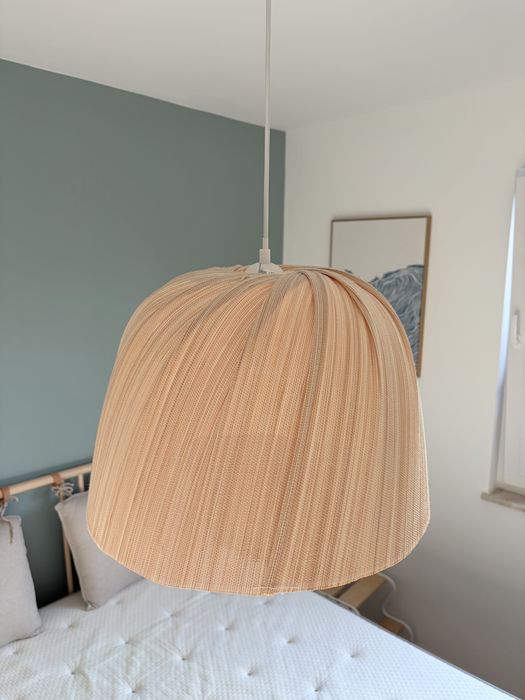 Lampa wisząca boho bambus w kształcie tulipana
