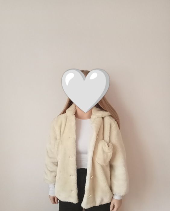 Біла шубка,розмір S