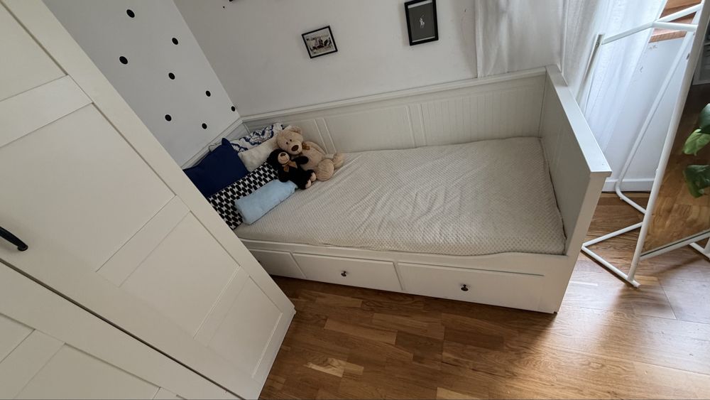 Lozko drewniane lezanka hemnes ikea 80x200
