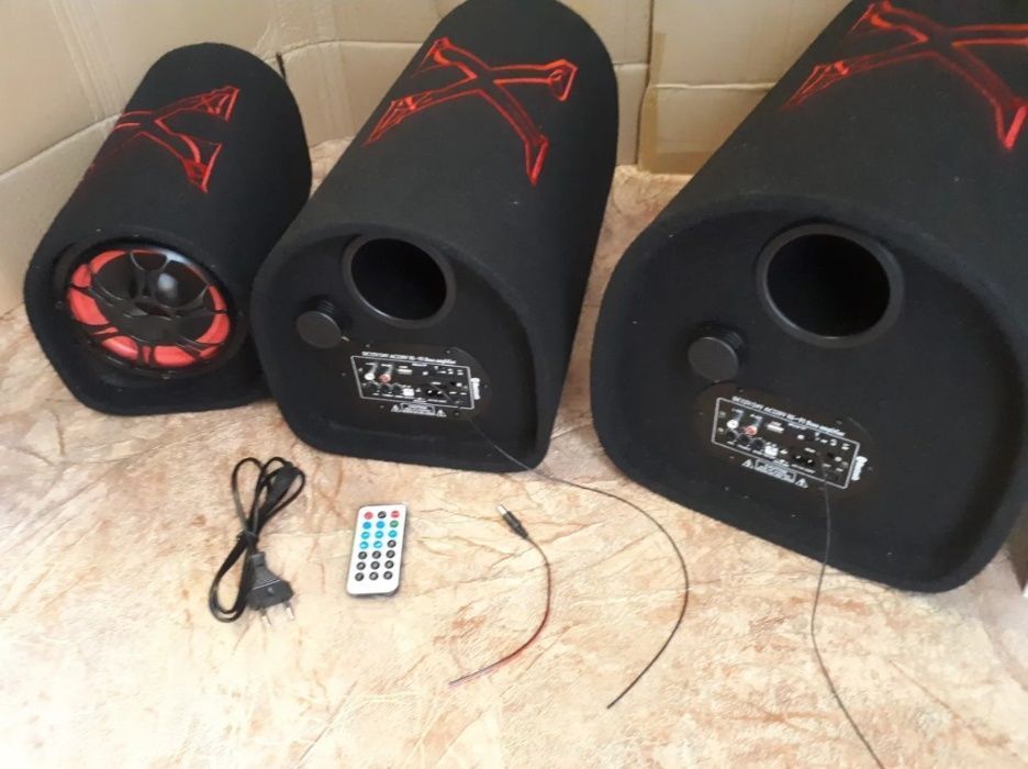 Сабвуфер активный 150-500W. Колонка. Саб. Усилитель звуку. Пульт ДУ