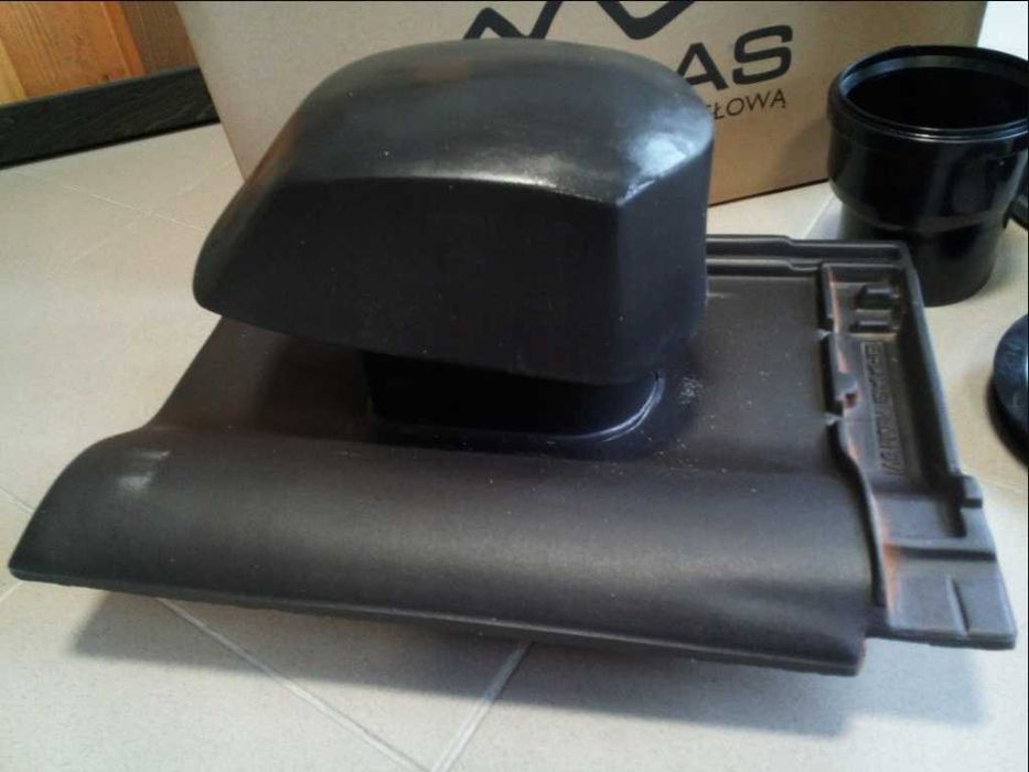 Dachówka Kominek z odpowietrznikiem Antracyt Rubin 9V 125mm BMI Braas