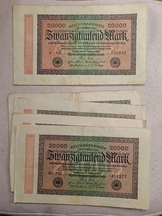 20 000 MARKI NIEMIECKIE z 1923 r. 10 zł/ 1 szt.