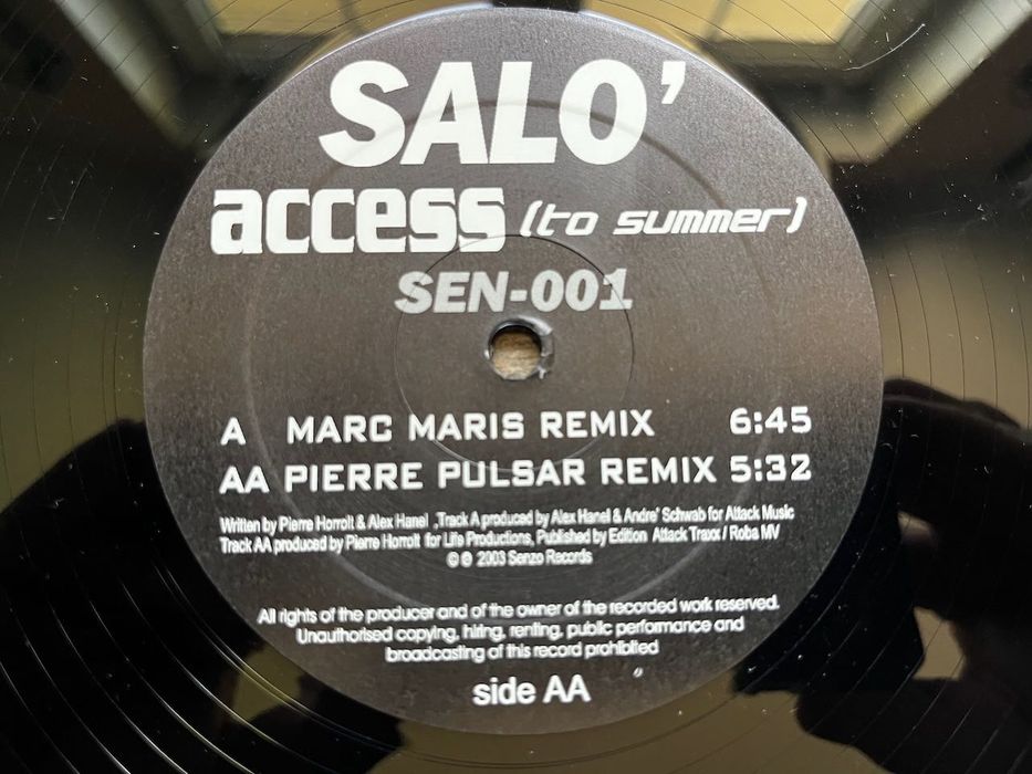 Salo - Access (To Summer) VG-/VG Trance