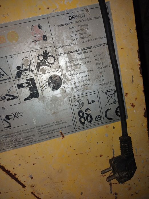 Betoniarka defro 230v