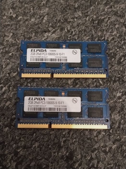 Elpida 2x2GB 2Rx8 PC3-10600S-9-10-F1