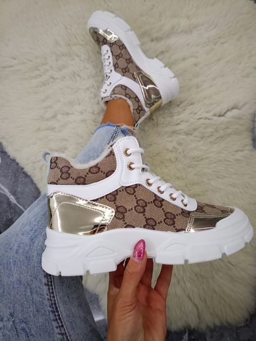 Sneakersy botki ocieplane damskie rozmiar 38