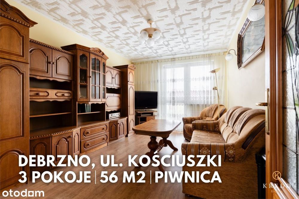 56,55 m² | 1 piętro | piwnica | Debrzno, ul. Kościuszki