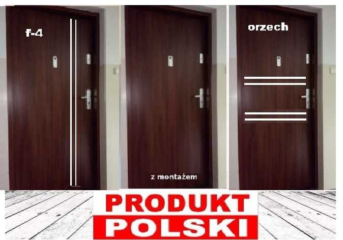 Drzwi do mieszkania w bloku akustyczne ZEWNĘTRZNE wejściowe z montażem