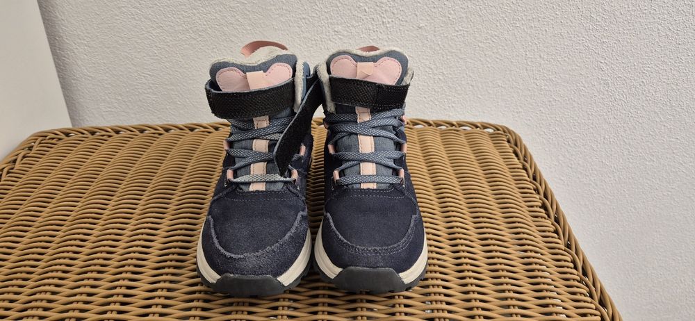 Bota de criança quechua rosa & azul