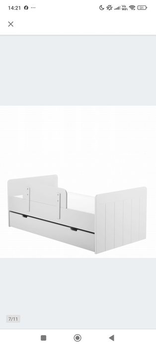 Łóżeczko tapczanik niemowlęce 2w1