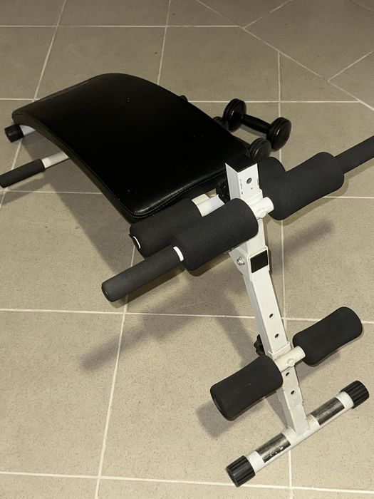 Banco de Abdominais Curvo / Fitness + Conjunto de Halteres