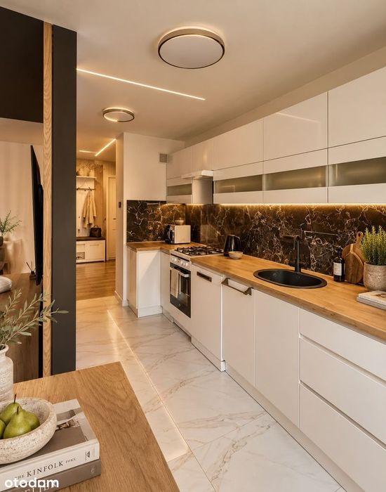 53 m² przy Koneserze | Stylowe wnętrze | Balkon | Garderoba | 75" TV