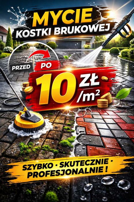 Mycie kostki brukowej