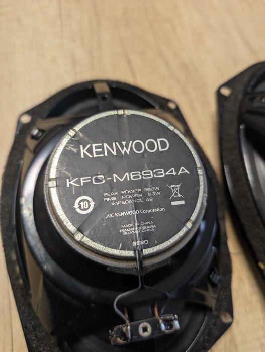 Колонки Kenwood KFC-M6934A, коаксіальна 3-смугова акустика 6х9"