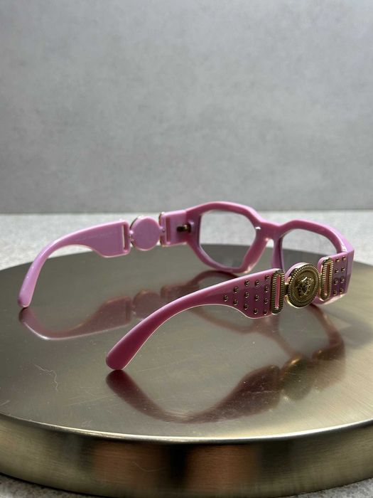 Окуляри Versace Medusa Biggie Pink Clear / Очки Версаче Оригинал с Кристалами Версаче