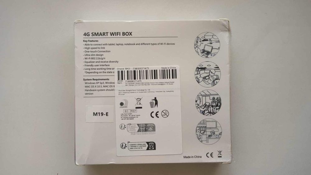 Wi-fi SIM 4G кишеньковий роутер