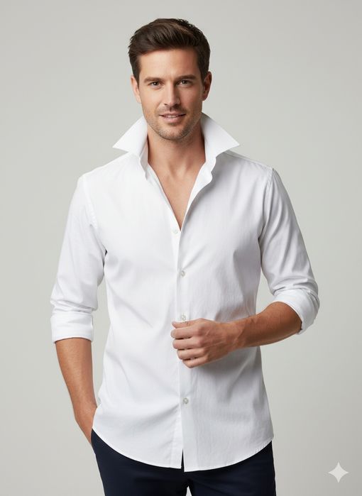 Biała elegancka  męska koszula VESTUS rozmiar 43 176 - 182 L