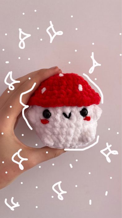 grzybek na szydełku