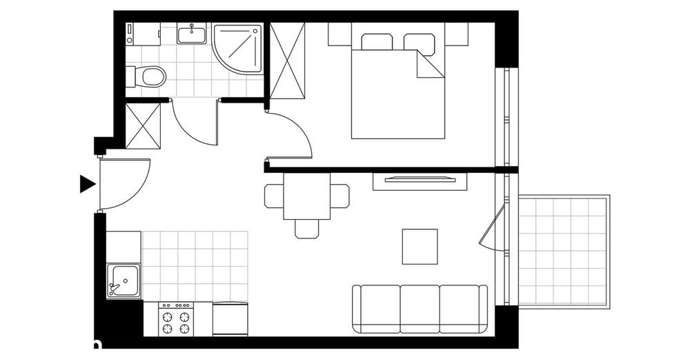 2-pokojowe mieszkanie 34m2 + balkon Bez Prowizji