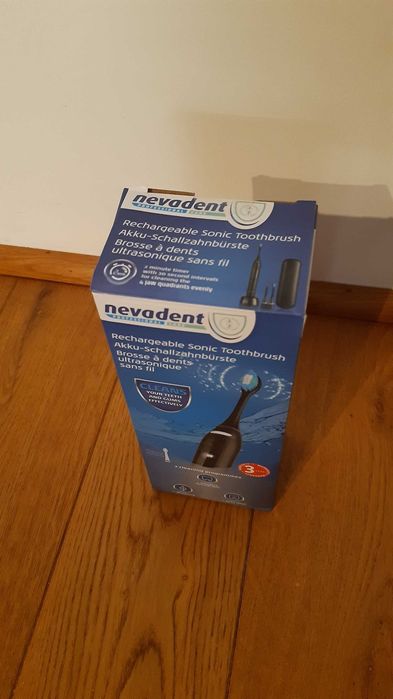 Nowa czarna Szczoteczka Soniczna akumulatorowa Nevadent Philips