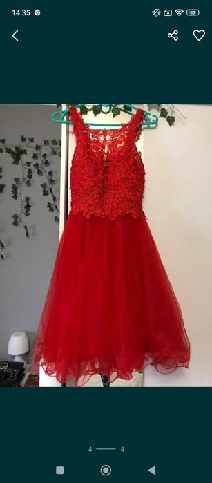 Studniówka czerwona sukienka