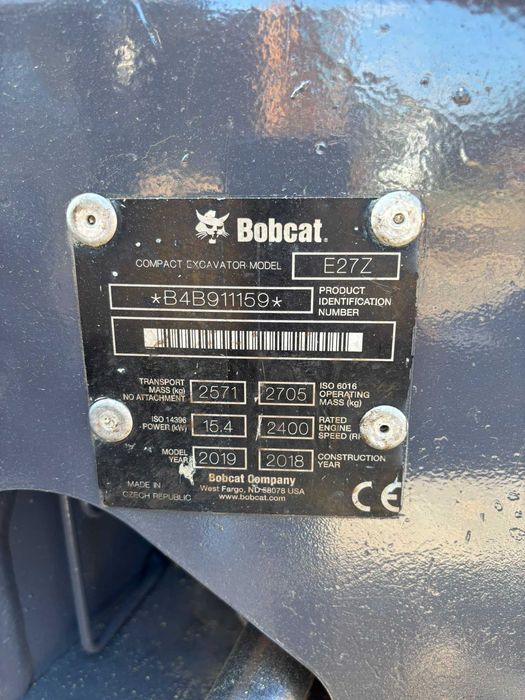 Mini giratoria - escavadora Bobcat E27Z