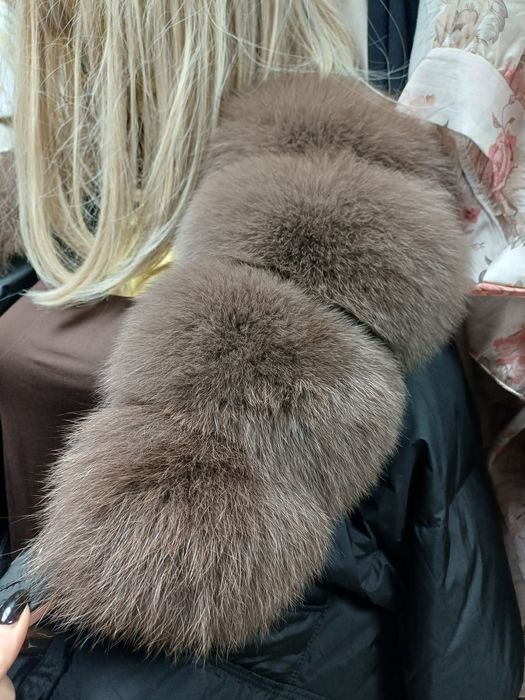 Kurtka obszycie lis czekoladowe